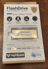 USB Flash Drive Dual Storage For IOS & PC - New - Gold 64 GB And Rose 32 GB