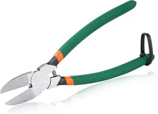 SPEEDWOX Flush Cut Pliers Side Cutting with Longer 8", Green 