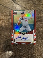 2025 USA Stars Stripes Collegiate National Team Sig Red Ethan McElvain Auto /99