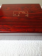 Exec. Desk Top Humidor With A Spanish Cedar Lining And Baseball Logo