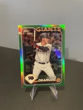 Kazuma Okamoto 2024 Topps NPB #46 Green Foil Parallel 41/99 Yomiuri Giants