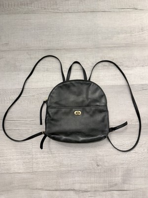 Margot Black Leather Backpack with Gold Zipper Margot Black Leather Backpack Gold Hardware Zipper Accents  main image 2