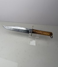 Antique John Newton 6" Blade Sheffield Bowie Knife Stag Handle Clip Point Frog