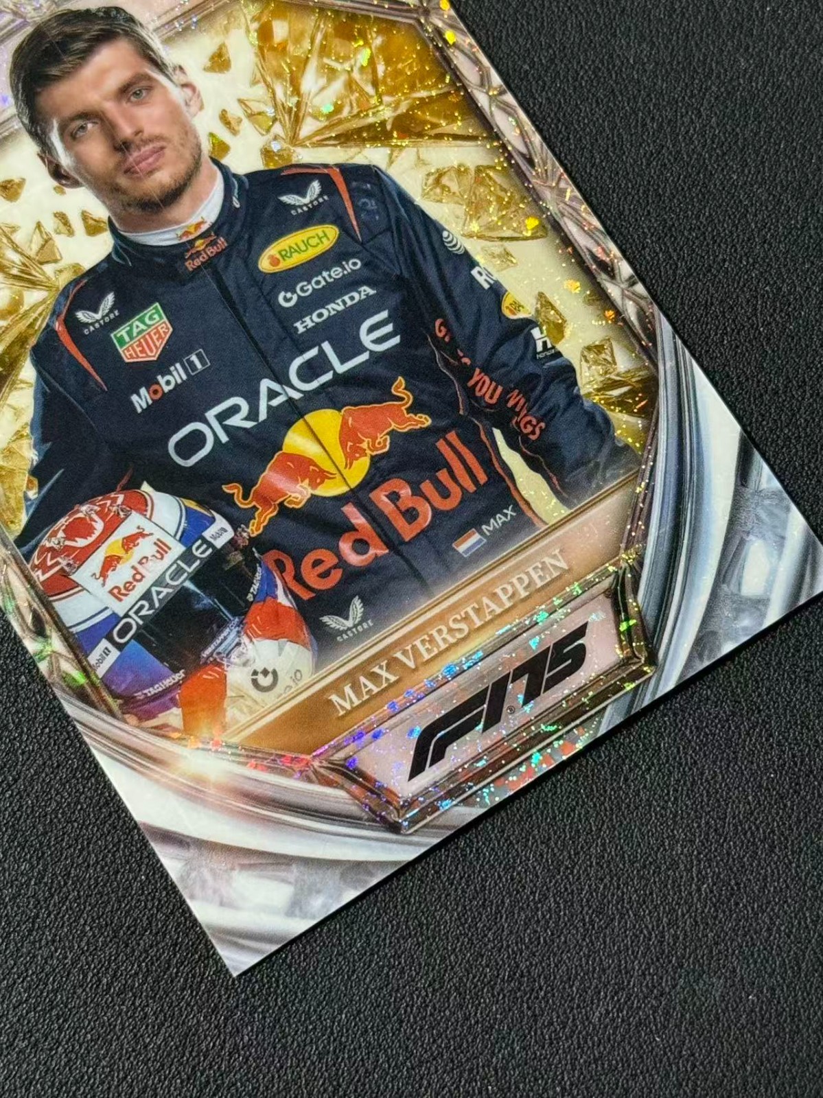 2025 Topps Chrome F1 Max Verstappen Diamond 75th Anniversary Gold 47/50 DLA view 4