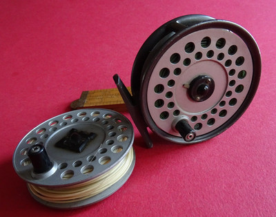 EINE GUTE VINTAGE HARDY VISCOUNT 130 3 5/16'' FORELLEN FLIEGENROLLE + ERSATZSPULE