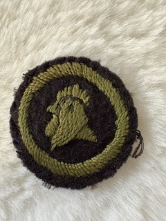 Rare Early Girl Guides Poultry Farmer Felt Cloth Badge c.1922 girl guiding