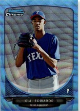 2013 Bowman Chrome #BCP144 C.J. Edwards Prospects Blue Wave Refractors