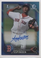 2016 Bowman Chrome Prospect Blue Refractor 129/150 Anderson Espinoza Auto ib6