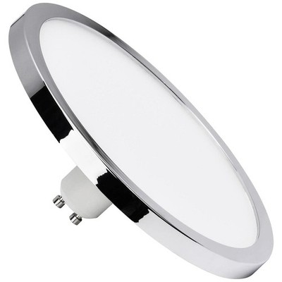 LightMe LED Mini-Panel Chrom Ø14,5cm Lampe 8W GU10 matt Click-CCT 2700K & 4000K