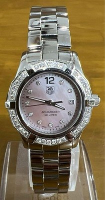 Tag Heuer Aqua Racer WAF141B Diamond Bezel Women's