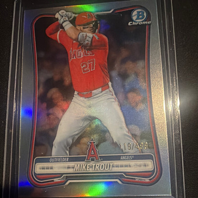 Topps Bowman Chrome 2009 Mike Trout Los Angeles Angels Refractor /499 #75