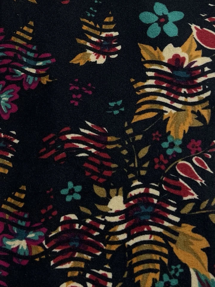 Leggings LuLaRoe OS Talla Única Floral BORGOÑA ROJO Retro ROSA Divertidos Rayas Geométricas Foto 2 de 4