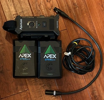 Aputure Dual Bay 2-Bay & Two Nanlite Apex 275Wh V Mount Batteries