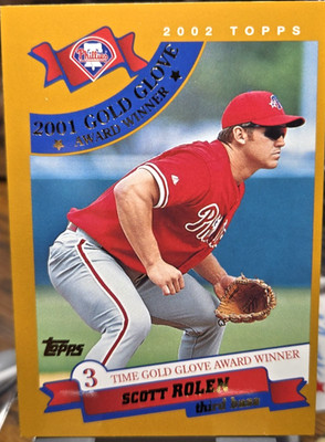 2002 Topps 3 Time Gold Glove Award Winner - Scott Rolen HOF #709 (NM) Free Rtns