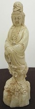 edle Guanyin Jade Figur Gewicht 560 Gramm Höhe 20,5 cm Breite 6 cm, Tiefe 4 cm