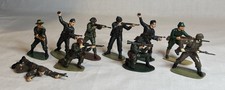 Vintage Plastic Painted Army Soldiers-Lot Of 10