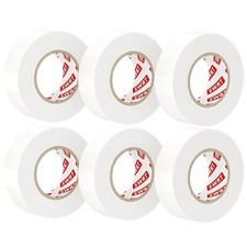 White Electrical Tape 0.7 in x 66 FT 6 Pack High Temp Waterproof