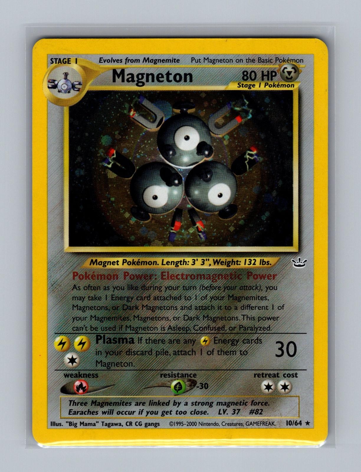 Magneton 10/64 Rare Neo Revelation Pokemon Unlimited Holo MP