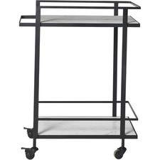 Renwil TA496 Colton Matte Black and White Bar Cart