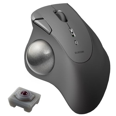 ELECOM Ergonomic Comfort Design Trackball IST Bluetooth 5.3 Smooth Tracking