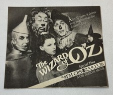 1991 CBS tv ad~ movie WIZARD OF OZ Judy Garland, Bert Lahr, Ray Bolger