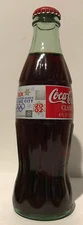 2002 SALT LAKE CITY OLYMPIC'S XIX OLYMPIC WINTER GAMES SNOWFLAKE 8OZ COKE BOTTLE