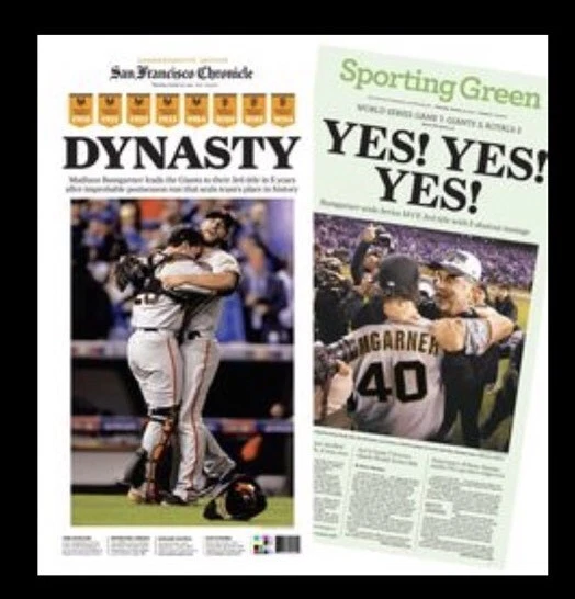 2014 San Francisco Giants Official SF Chronicle Newspaper World Series Champs - Image 3 of 3