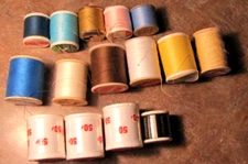Lot 15 Mostly Full to New in Package Vintage Sewing Thread Spools Crafting Craft