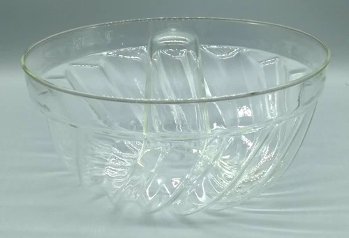 Vintage Schott Mainz Jena Glas Borosilicate Swirl Bundt Mold