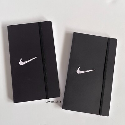 2 Nike Journal Notebooks Black Page Black Hardcover Paper