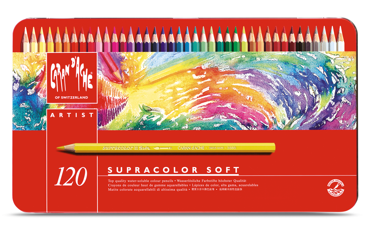 【未使用】CARANDACHE 120 SUPRACOLOR AQUARELLE Caran d'Ache Supracolor Soft Aquarelle 120 Assorted Colours Pencil