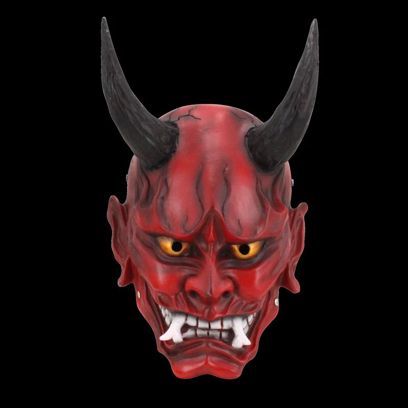 Japanese Hannya Devil Demon Oni Samurai Mask Prajna Halloween Props Resin Mask - Image 4 of 4
