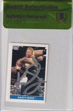 Brian Knobbs Signed 1991 EuroFlash WWF Superstars Stickers Rookie Card 7 BAS COA