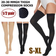 Long Socks 20-30 mmHG Over Knee Thigh High Stockings Hosiery Tights Pantyhose US