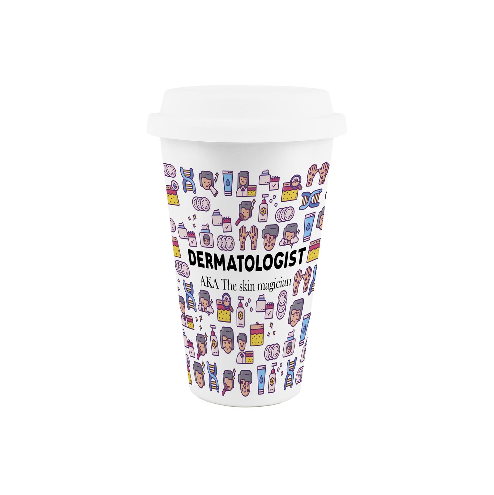 Dermatologist Ceramic Travel Mug - Novelty Trades Reusable Drinks Cup Gift