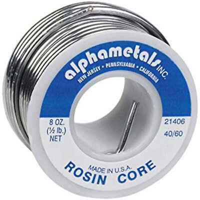 SOLDER 40/60ROSIN 8OZ by ALPHA METALS MfrPartNo 21406