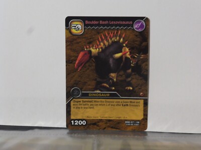DKBD 027/100 BOULDER BASH LEXOVISAURUS Dinosaurier König Gold Rare Foil Sammelkarte