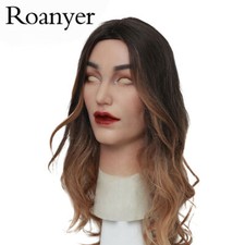 Roanyer Realistic Silicone Female Full Mask Ann for Crossdresser Halloween Cos
