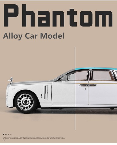 1:22 Rolls Royce Phantom Alloy Car Model Diecast & Toy Vehicles Metal Gift Kids - Picture 16 of 28
