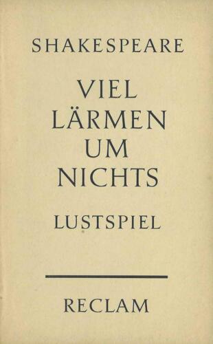 William Shakespeare: Viel Lärm und Nichts / Reclam 98 *TOP* - Bild 1 von 1