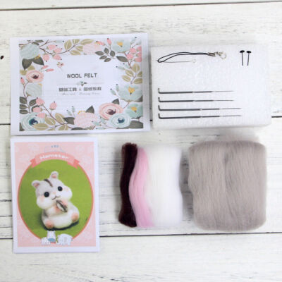 1 Set of Christmas Wool Felt Craft DIY Non Finished Poked Set Handcraft Kit