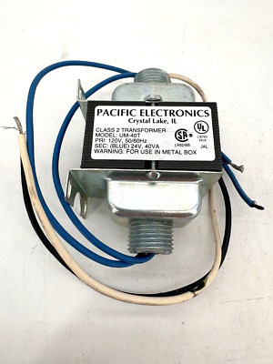 New Pacific Electronics Model UM-40T Class 2 Transformer 40VA Pri. 120V Sec. 24V