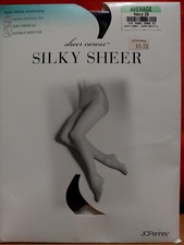 Vintage Pantyhose JC Penney Sheer Caress Color Navy Size Average BDR4