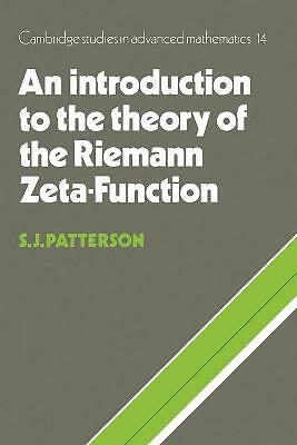 An Introduction to the Theory of the Riemann Zeta-Function Patterson Paperback
