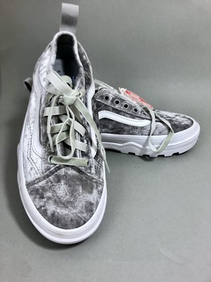 VANS UltraCush Wafflecup Lug Sole Grey Crushed Velvet Old Skool Shoes Gr. 36