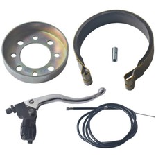 Rear 4" Drum Brake Band Pin Brake Handle Lever Brake Cable for 196cc Go Kart