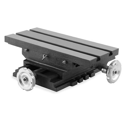 Table croisée fonte/acier 120x230mm, hauteur 100mm, étau 2 axes perçage