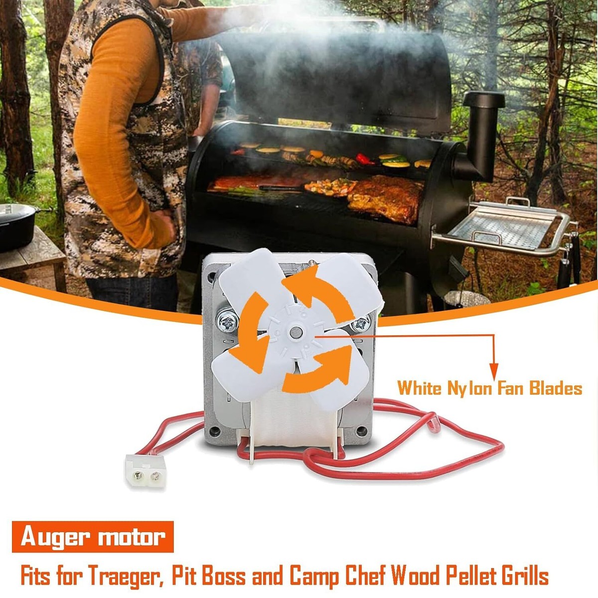 Pit Boss Grill Parts Traeger/ Kit Auger Motor, Fan, Burn Pot