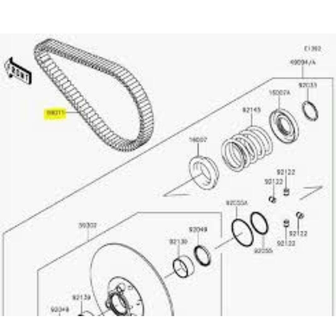 Kawasaki OEM 59011-0037 MULE PRO DX FX FXT FXR DXT Deive Belt