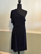 Nine West Midn9ight sparkle Blue one shoulder date night dress sz12